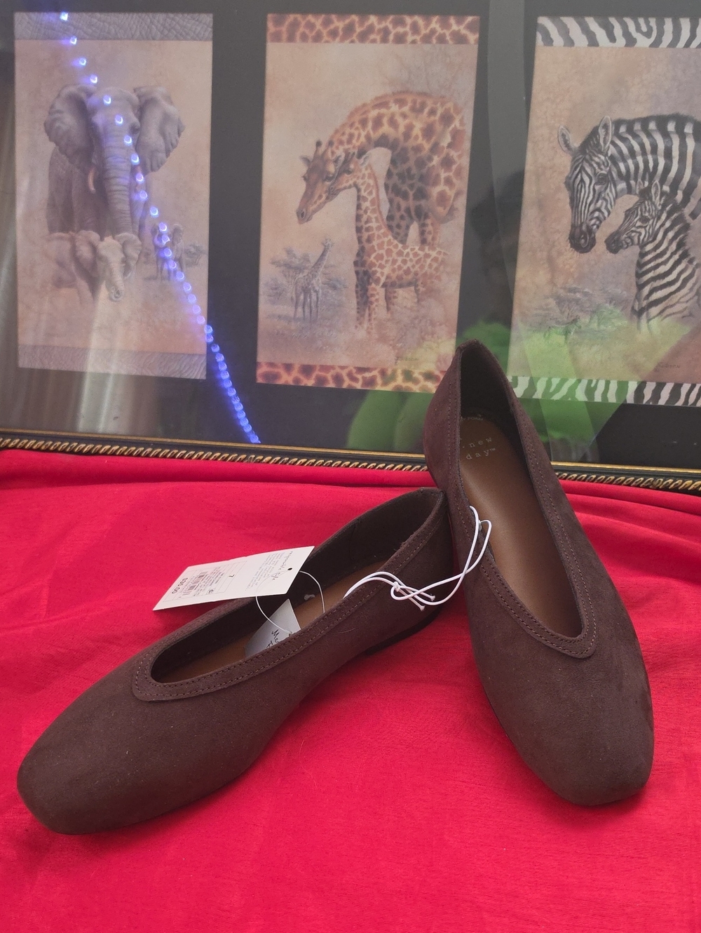 a new day Brown Suede Ballet Flats